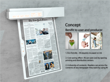 IN Electronic Newspaper Concept