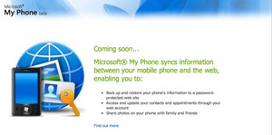 Microsoftの携帯クラウドサービス「My Phone」Coming Soon
