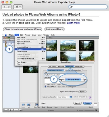 Picasa Web AlbumsはMacでも便利