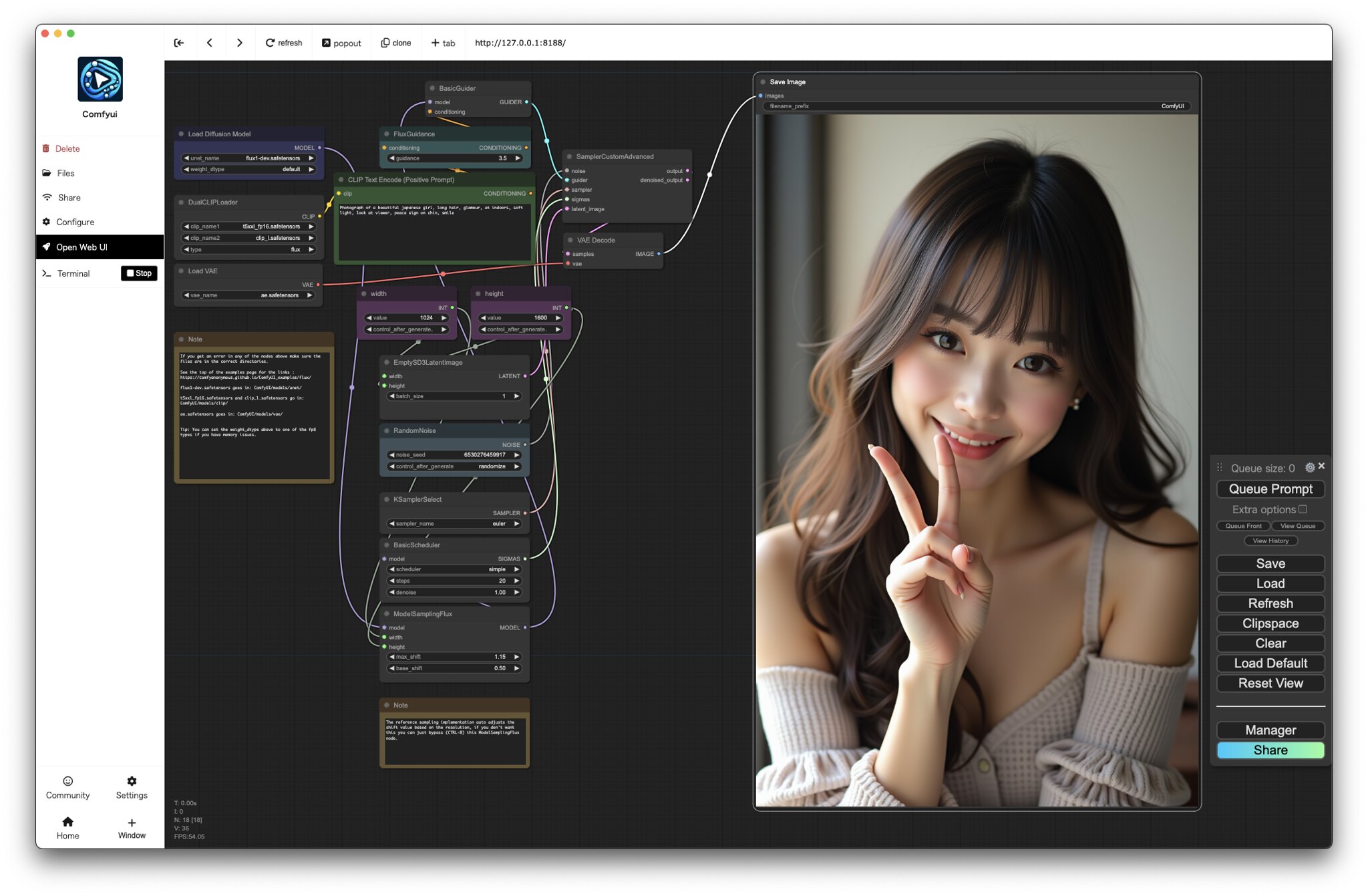 進化した画像生成AI Flux.1 + Comfyui を pinokio で Macローカルに簡単インストール ポートレート作成してみました #Flux #Mac