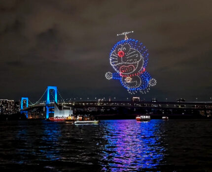 日本初開催 100％ドラえもん＆フレンズ ドローンショー @ お台場海浜公園 #100ドラ東京 #ドラえもん #ドローン