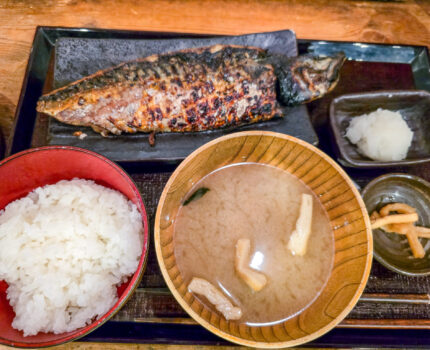 炭火焼干物専門店のさば文化干し定食 越後屋平次 ヨドバシAkiba