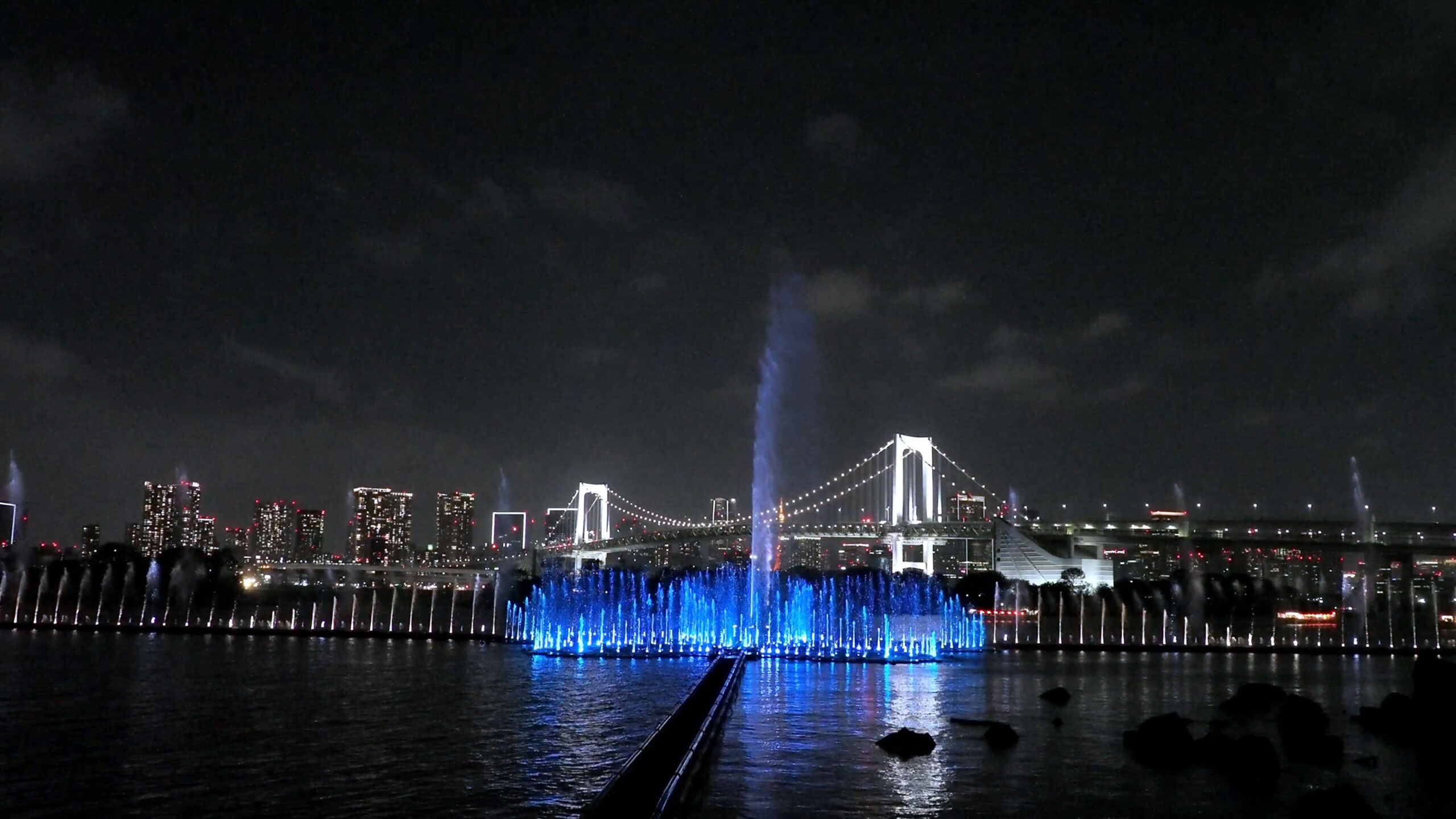 お台場の噴水ショー 東京アクアシンフォニー ドラゴンクエスト & SAKURA FUBUKI