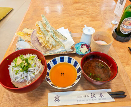 鎌倉やさいの天ぷら と 釜揚げしらす丼 鎌倉づくし 鎌倉 秋本